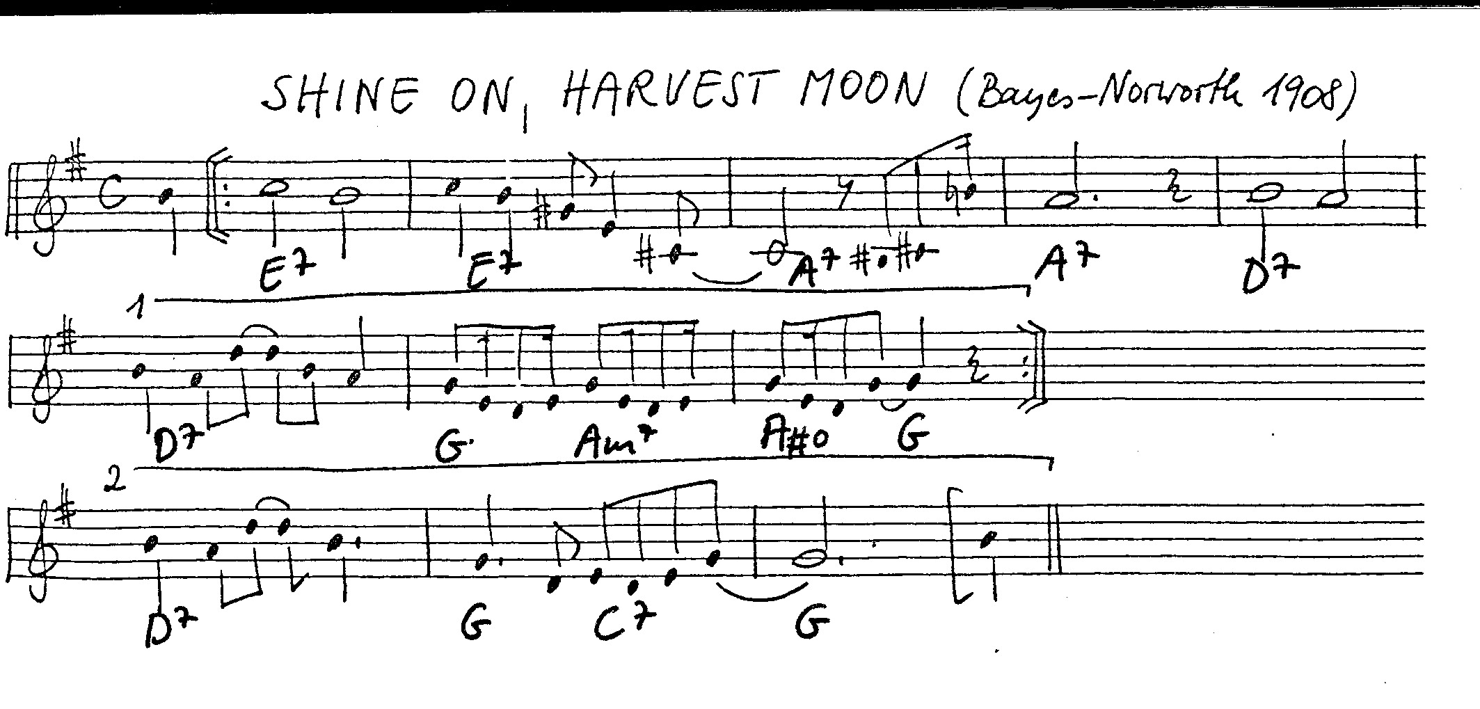 shine on harvest moon leadsheet – book us for your next 20s or gatsby event